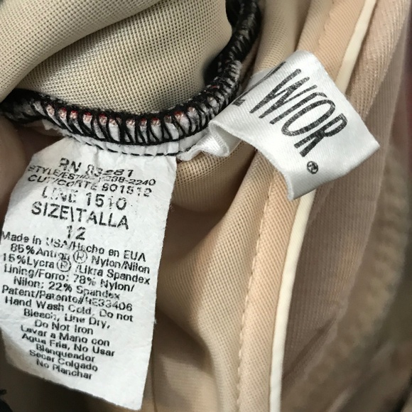 VTG 80s Floral High Cut Swimsuit Tie Front L 12 - Picture 6 of 7